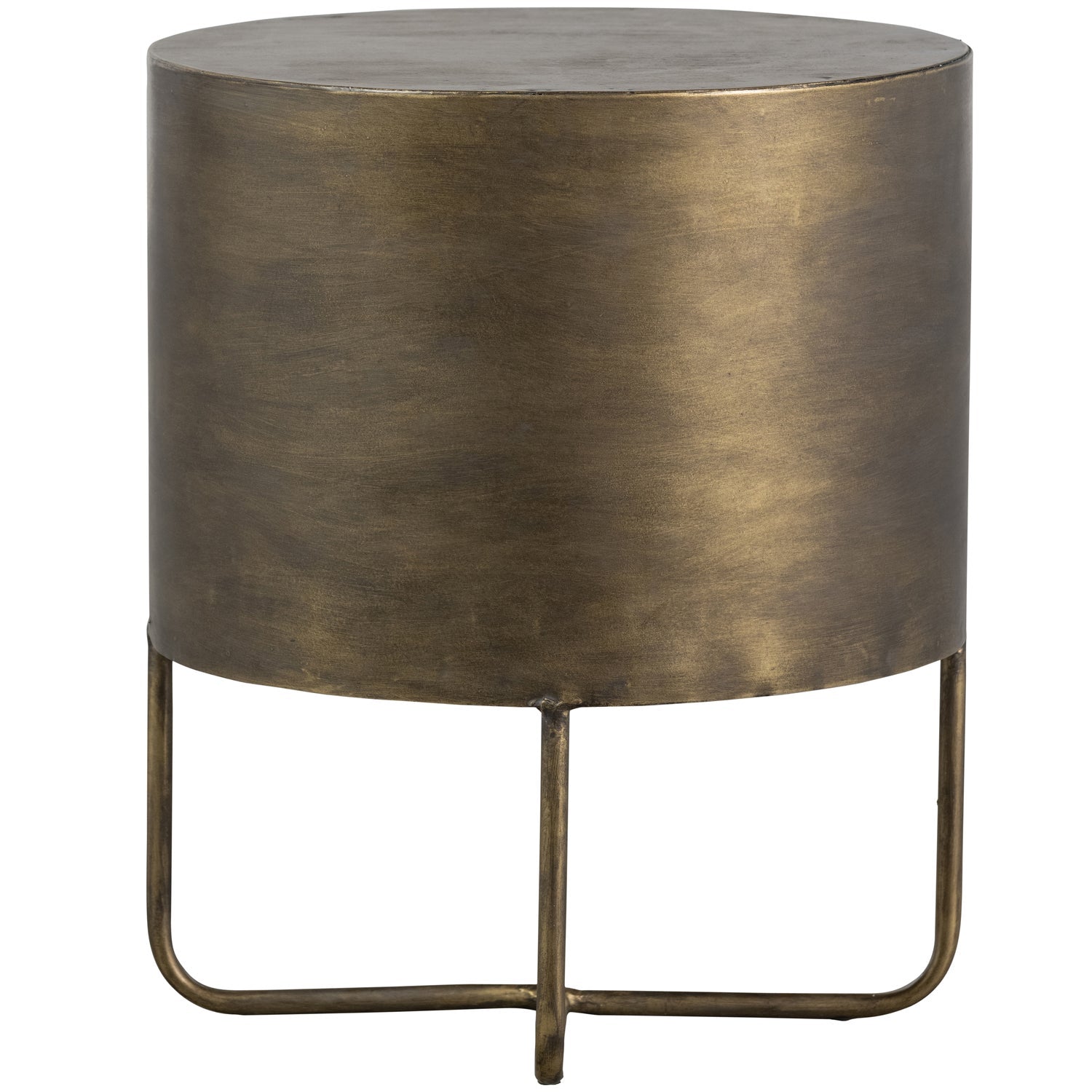 GLOSSY RUNDE KLEINES SCHRANK METALL ANTIQUE BRASS