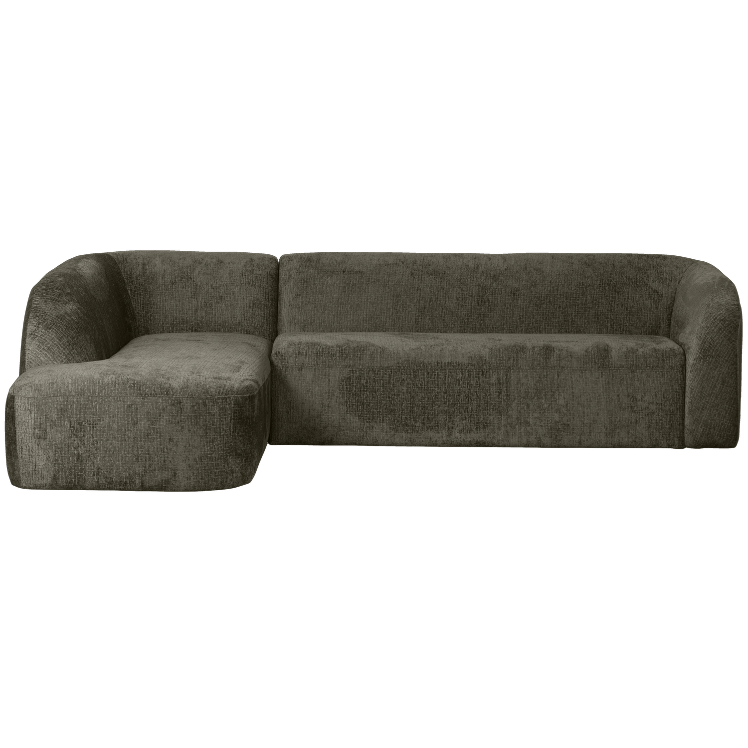 SLOPING ECKSOFA LINKS STRUCTURE VELVET FROST