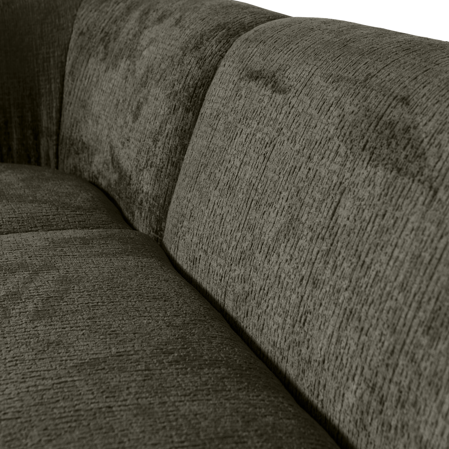SLOPING ECKSOFA LINKS STRUCTURE VELVET FROST