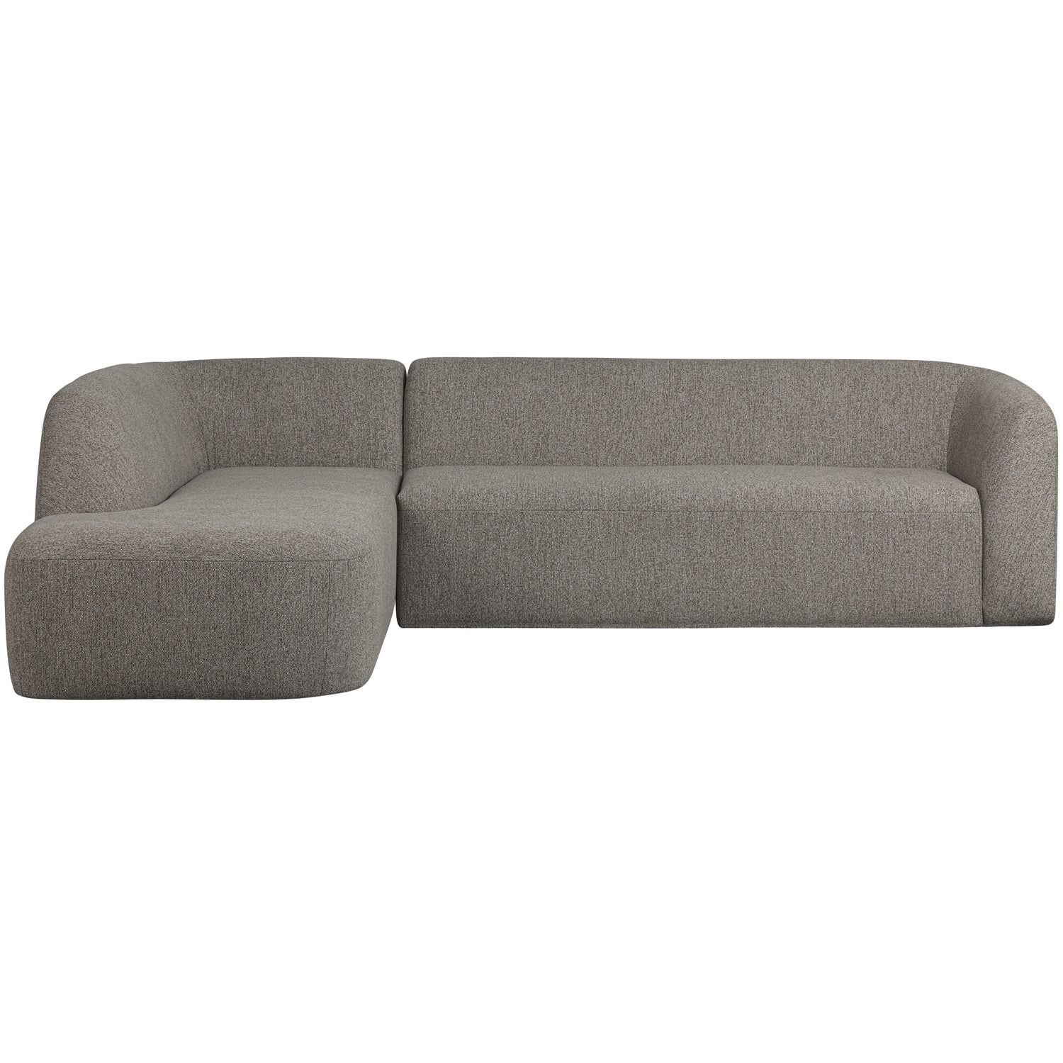 SLOPING ECKSOFA LINKS GRAU MELANGE