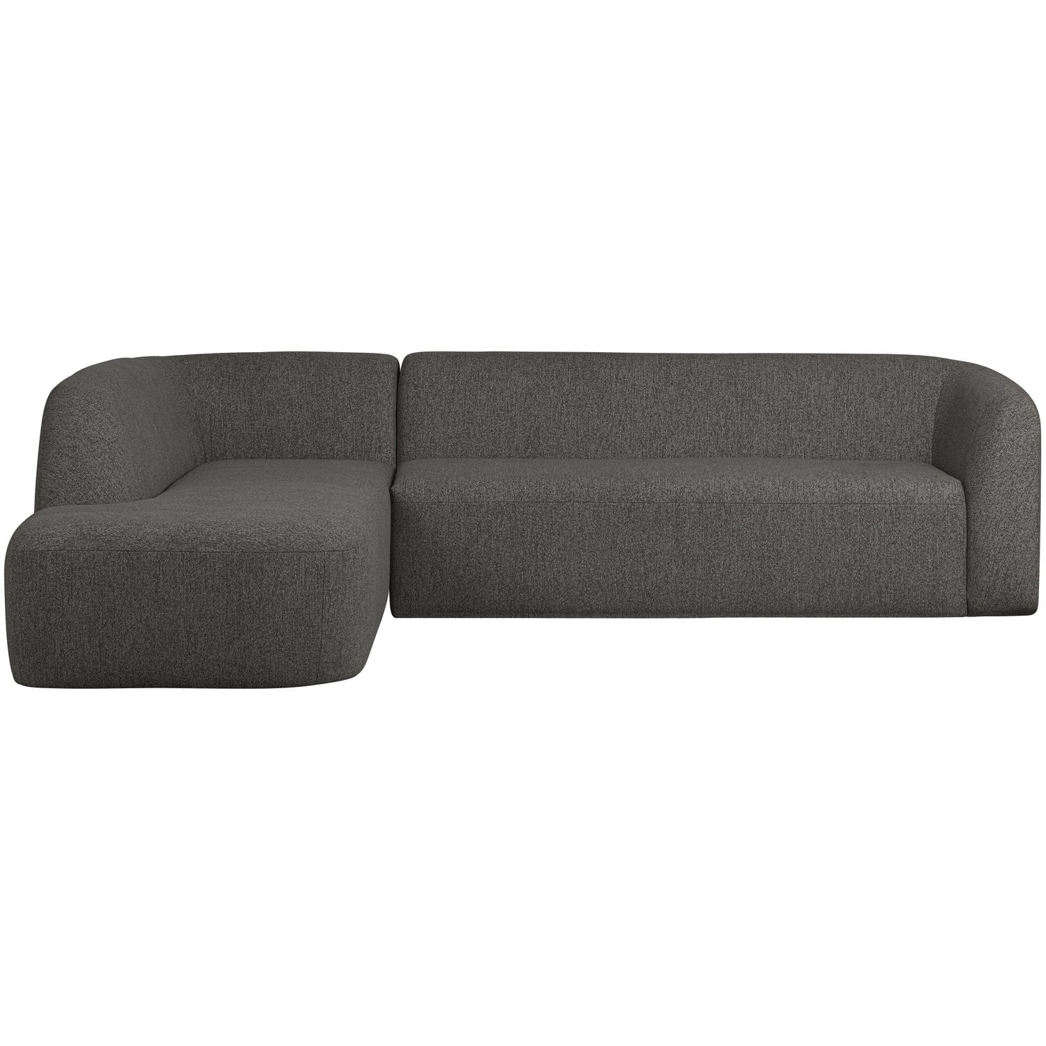 SLOPING ECKSOFA LINKS GRAU/SCHWARZ MELANGE