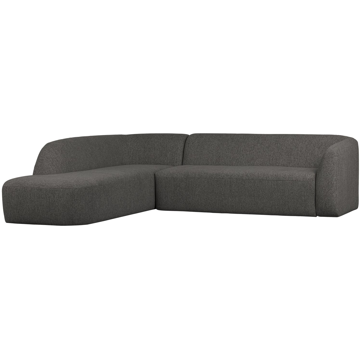 SLOPING ECKSOFA LINKS GRAU/SCHWARZ MELANGE