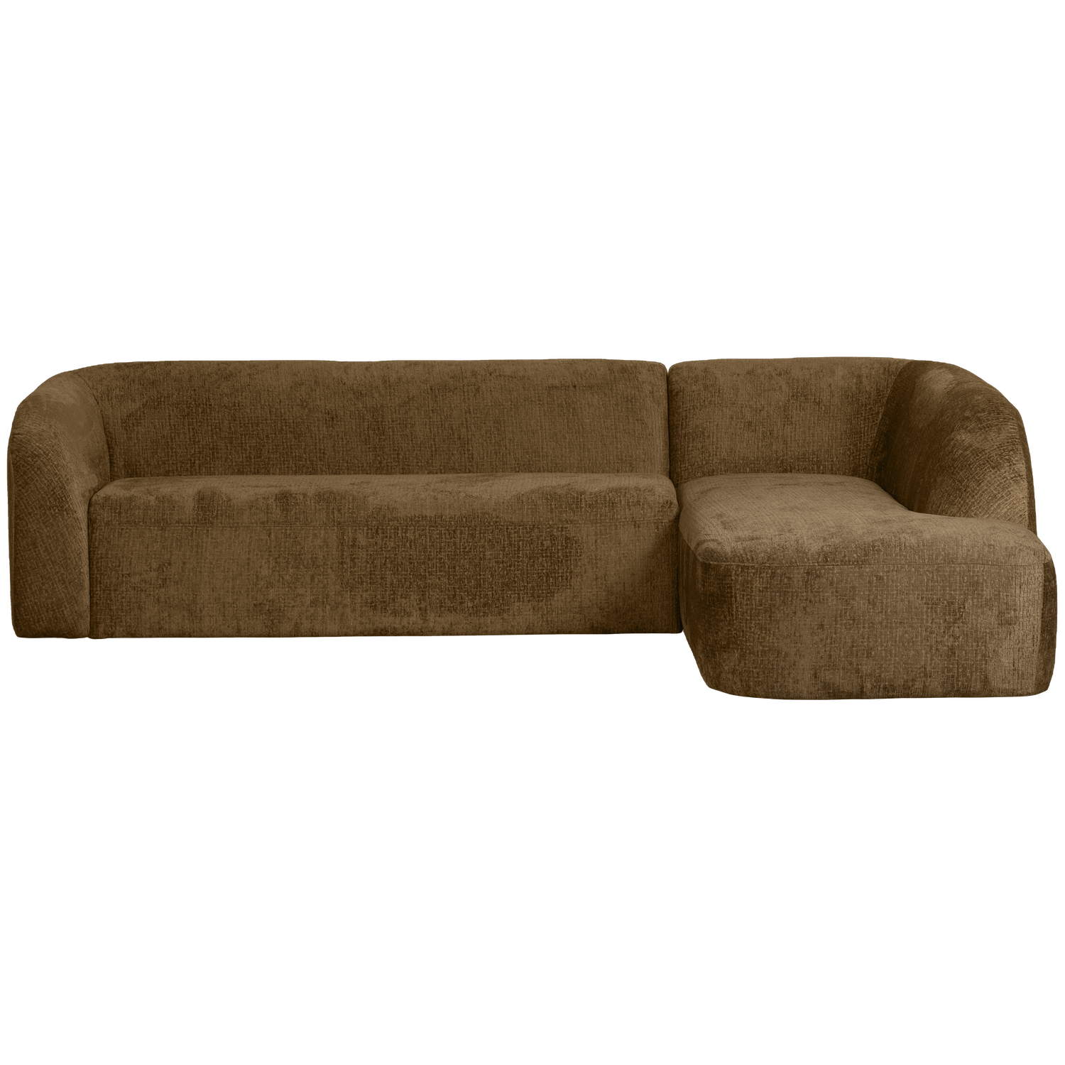 SLOPING ECKSOFA RECHTS STRUCTURE VELVET BRASS