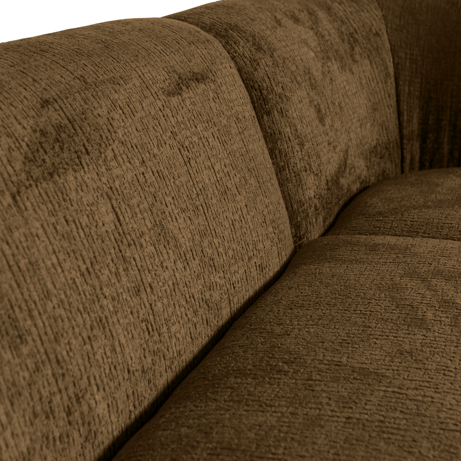 SLOPING ECKSOFA RECHTS STRUCTURE VELVET BRASS