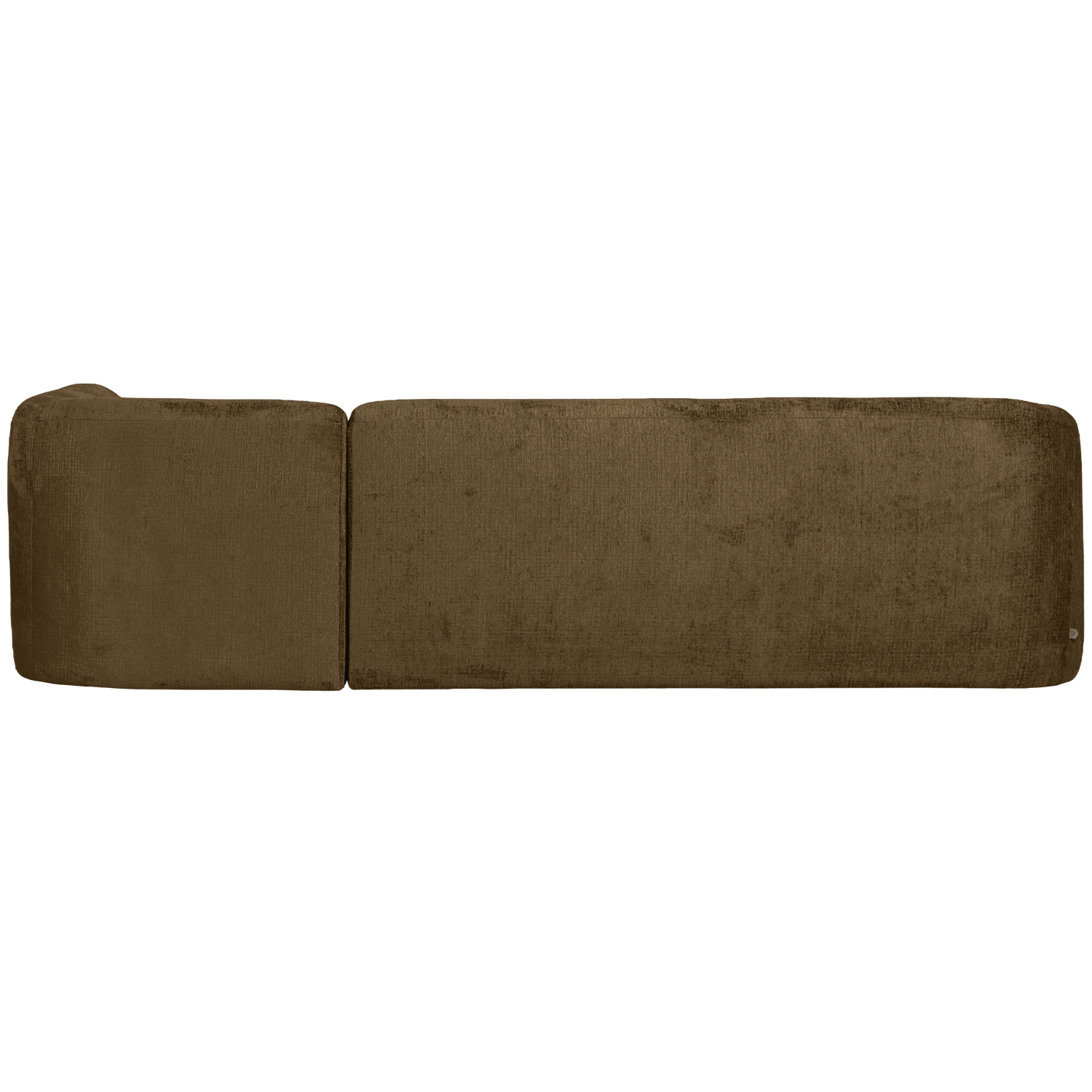 SLOPING ECKSOFA RECHTS STRUCTURE VELVET BRASS