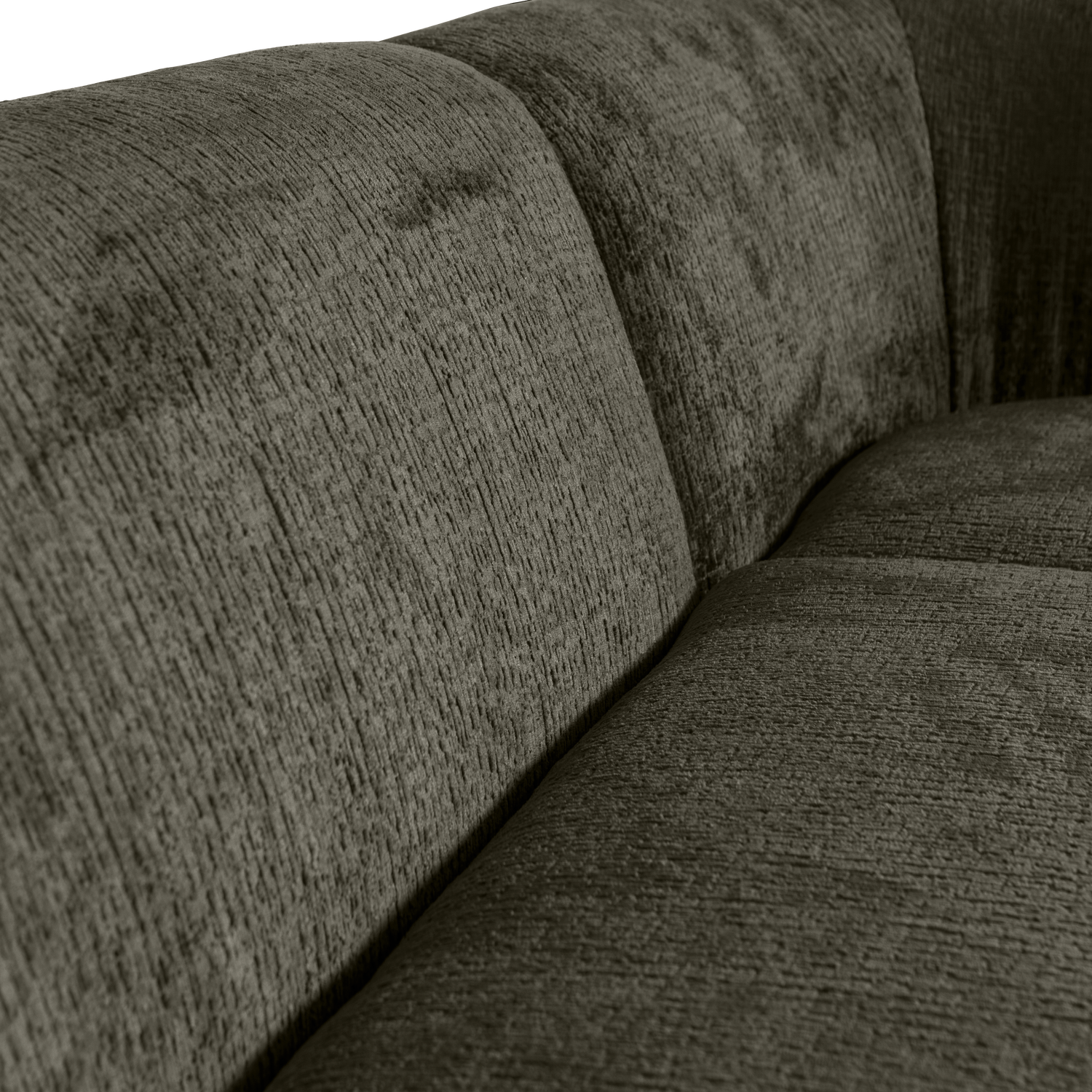 SLOPING ECKSOFA RECHTS STRUCTURE VELVET FROST