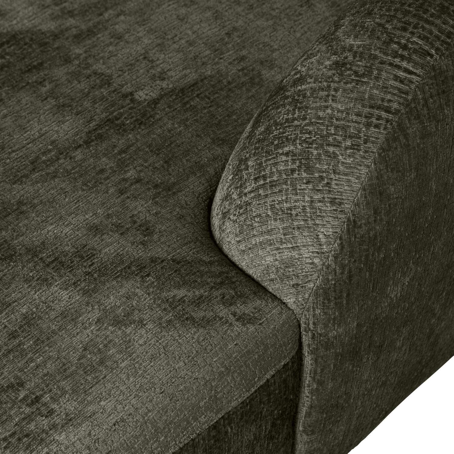 SLOPING ECKSOFA RECHTS STRUCTURE VELVET FROST