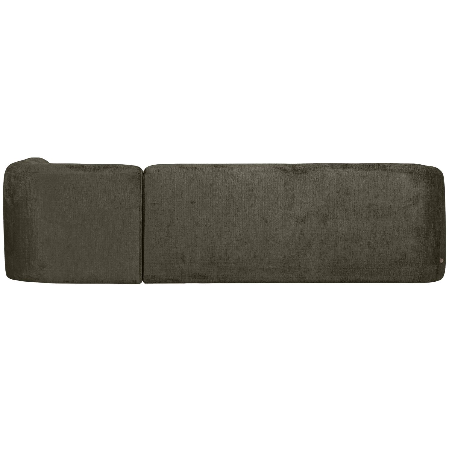 SLOPING ECKSOFA RECHTS STRUCTURE VELVET FROST