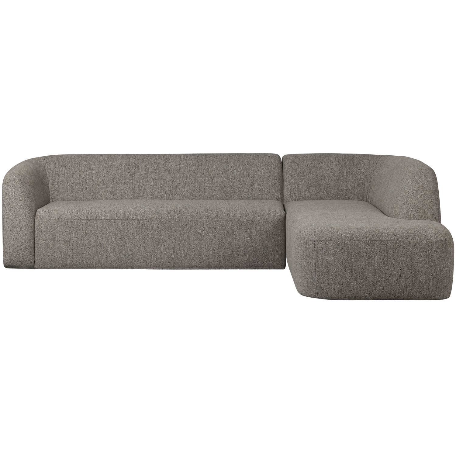 SLOPING ECKSOFA RECHTS GRAU MELANGE