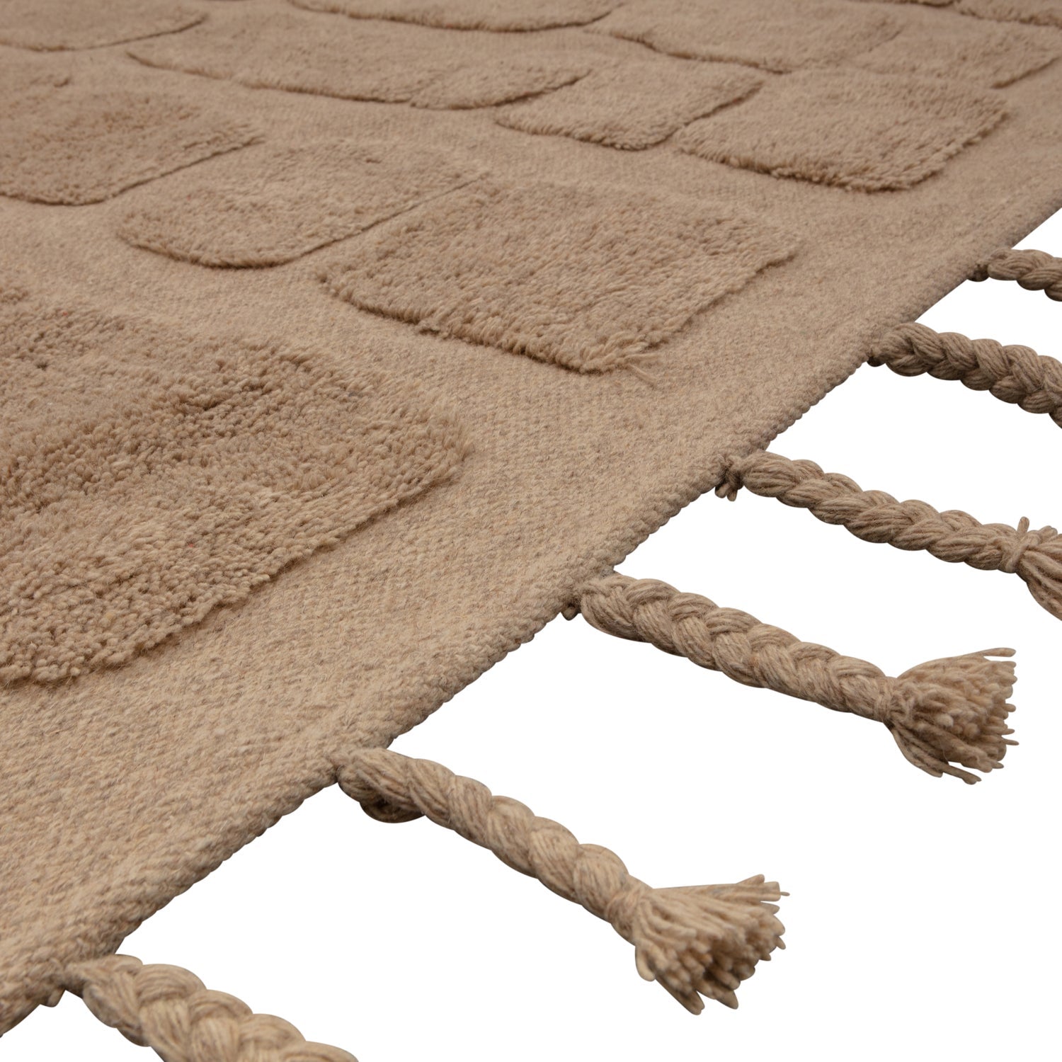 BRICKS TEPPICH MIT STEIN DESSIN BEIGE 170x240CM