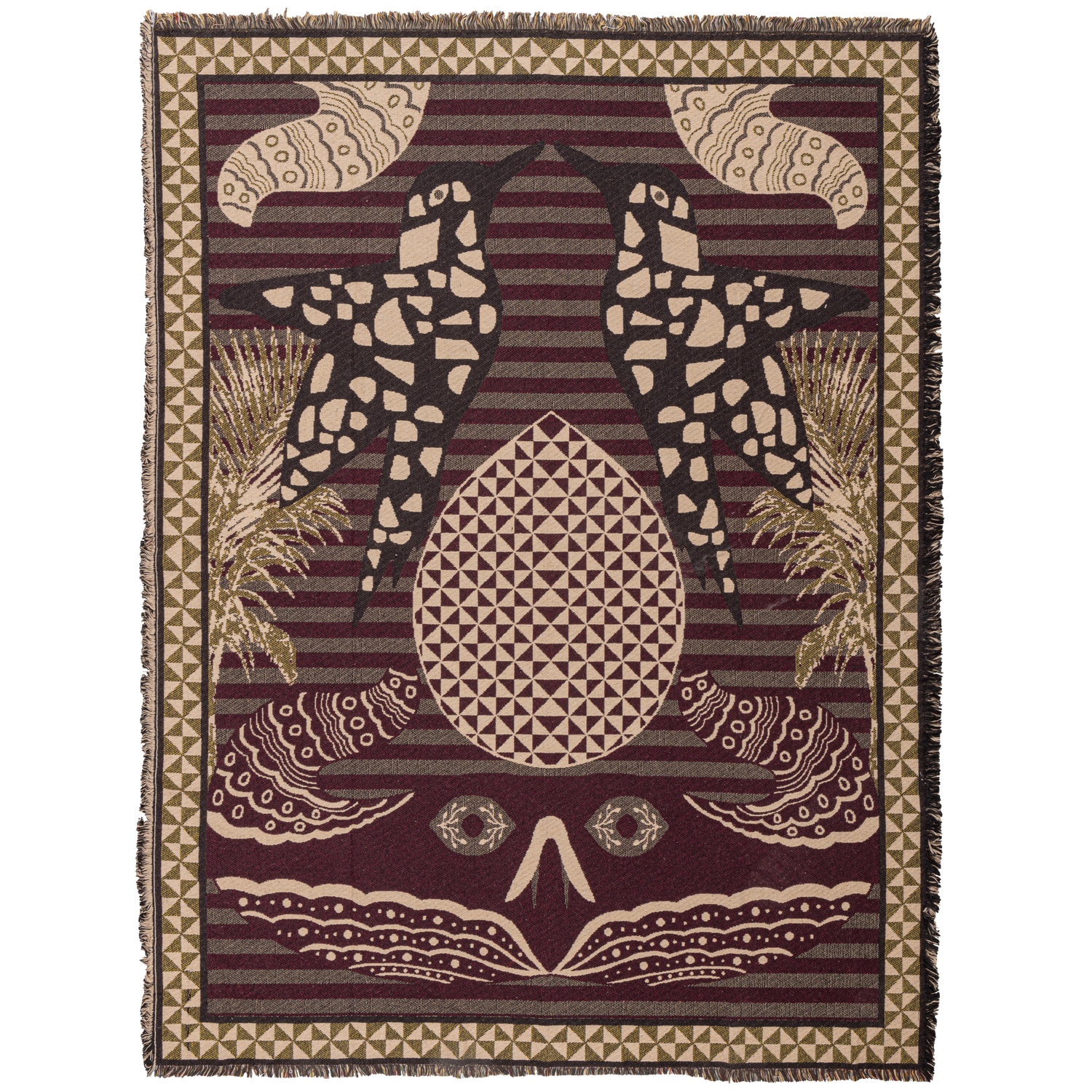 DEVOTE JACQUARD-PLAID MIT DOPPELVOGEL MULTICOLOR