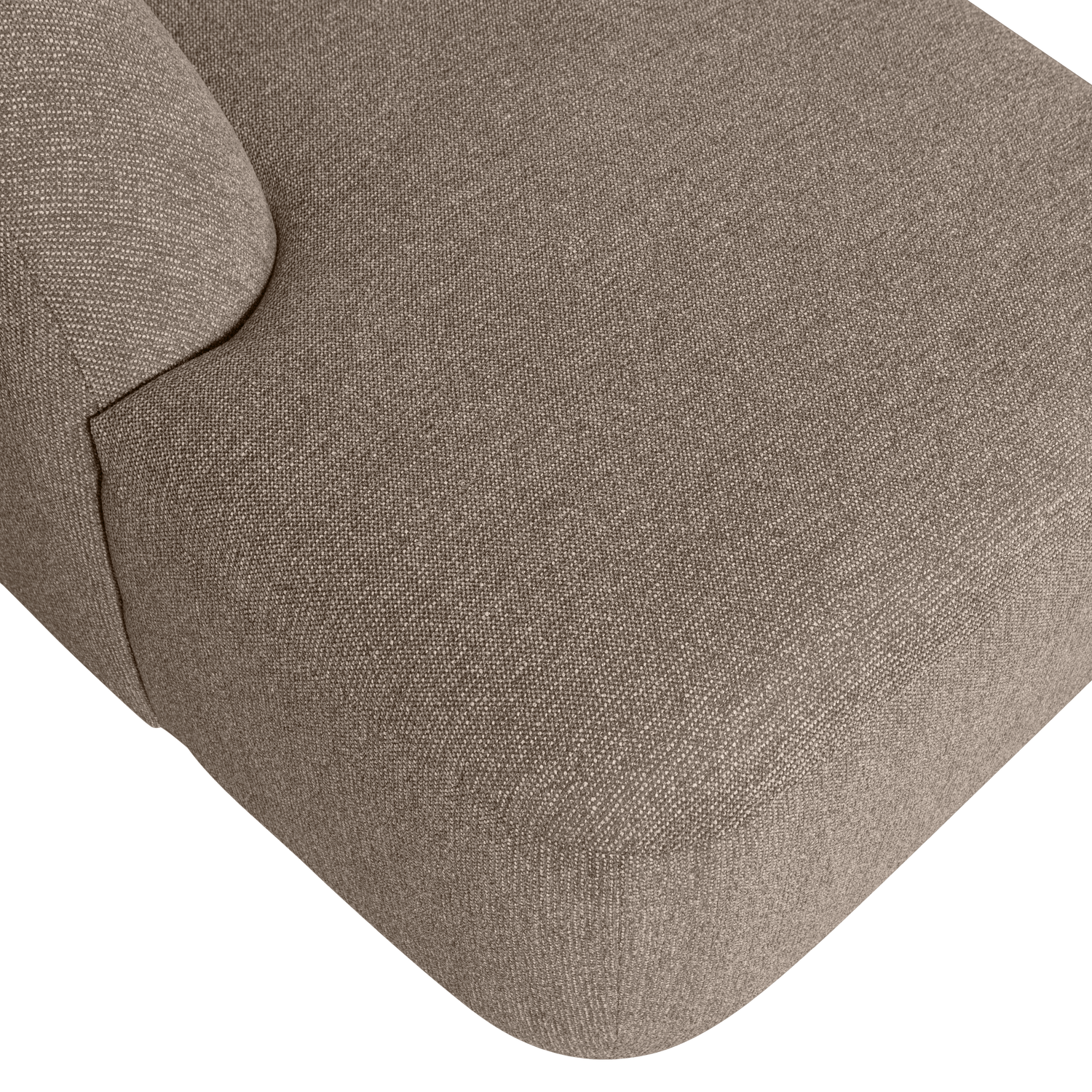 SLOPING U-SHAPE SOFA HELLBRAUN MELANGE