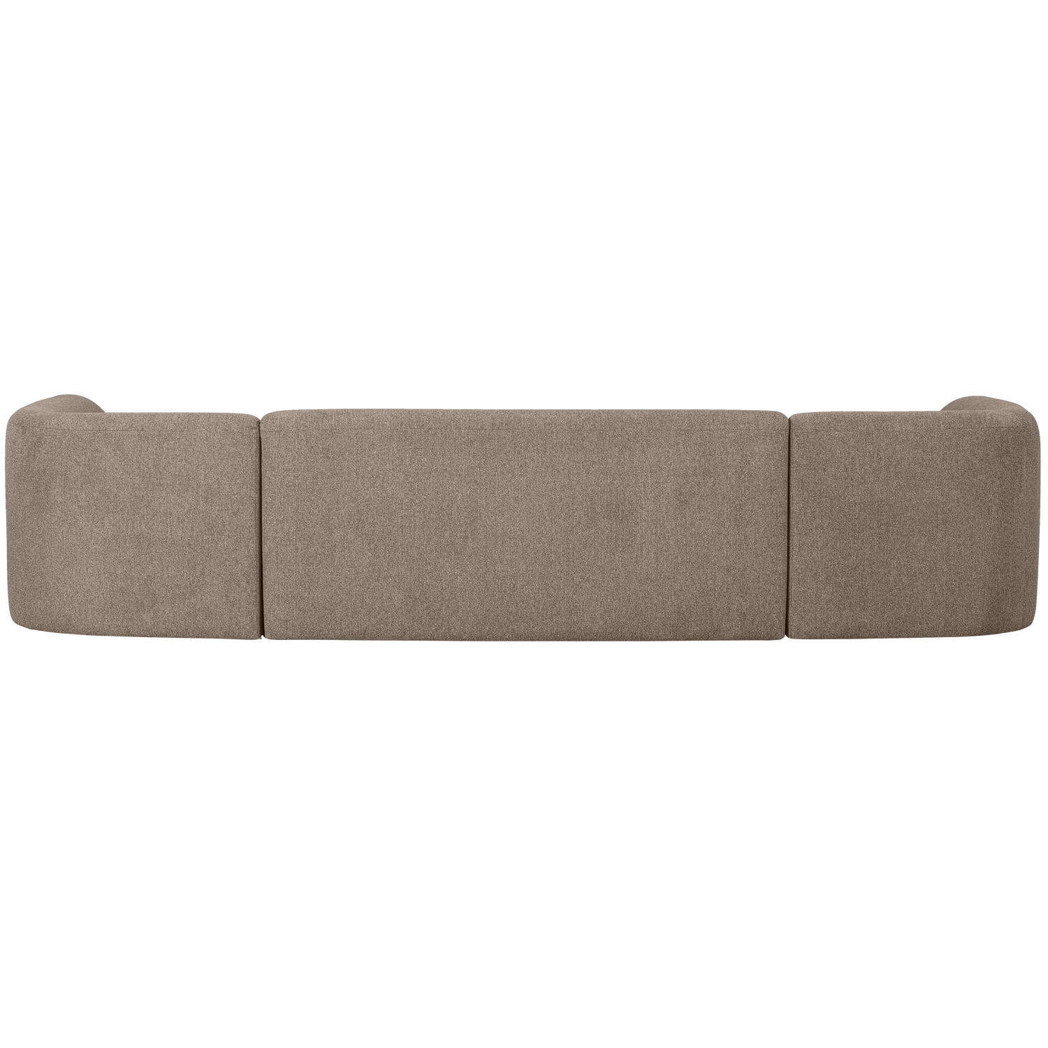 SLOPING U-SHAPE SOFA HELLBRAUN MELANGE