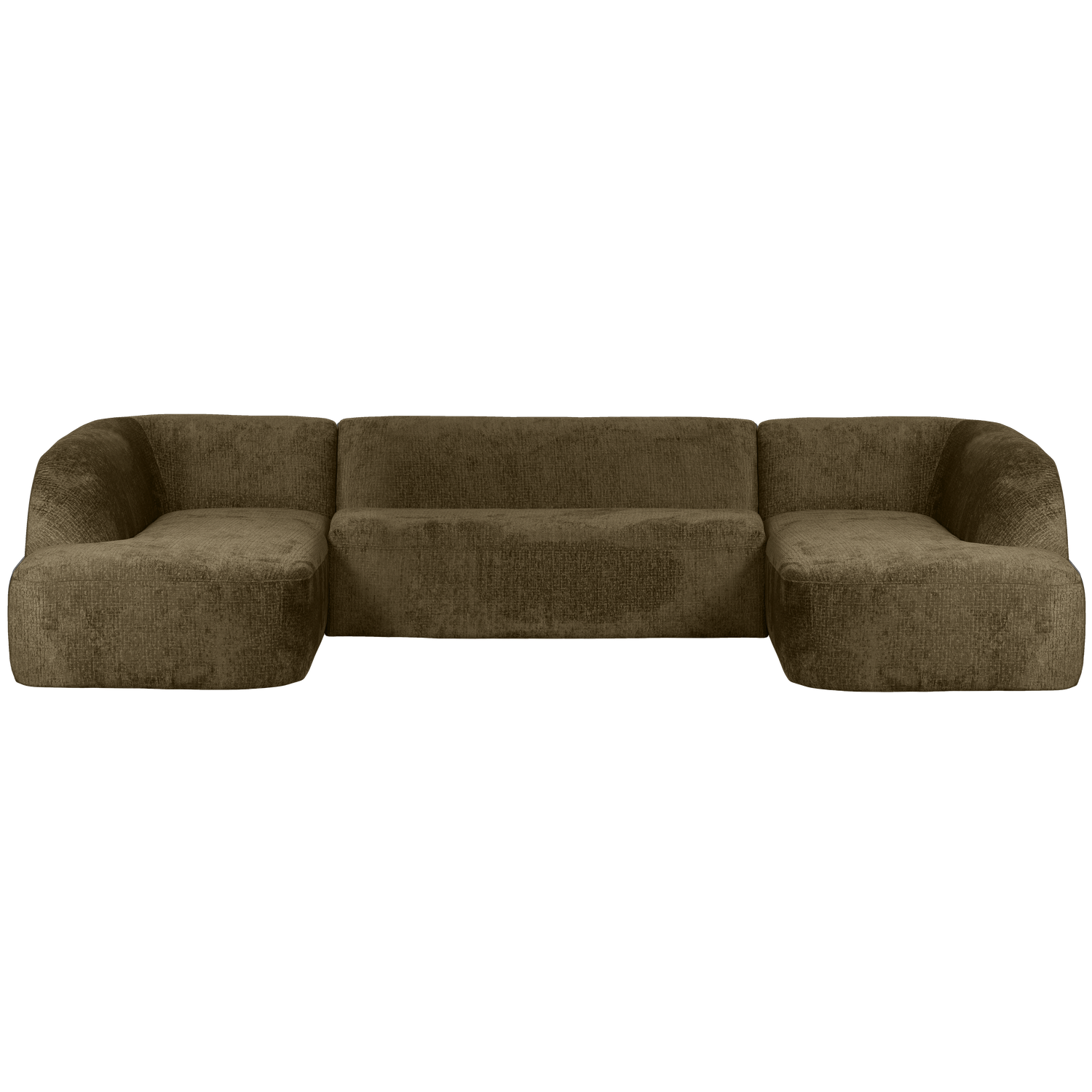 SLOPING U-SHAPE SOFA STRUCTURE VELVET BONSAI