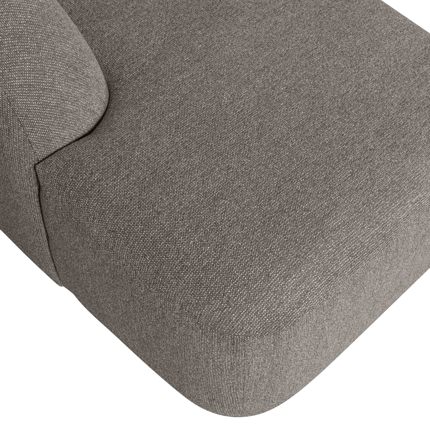 SLOPING U-SHAPE SOFA GRAU MELANGE