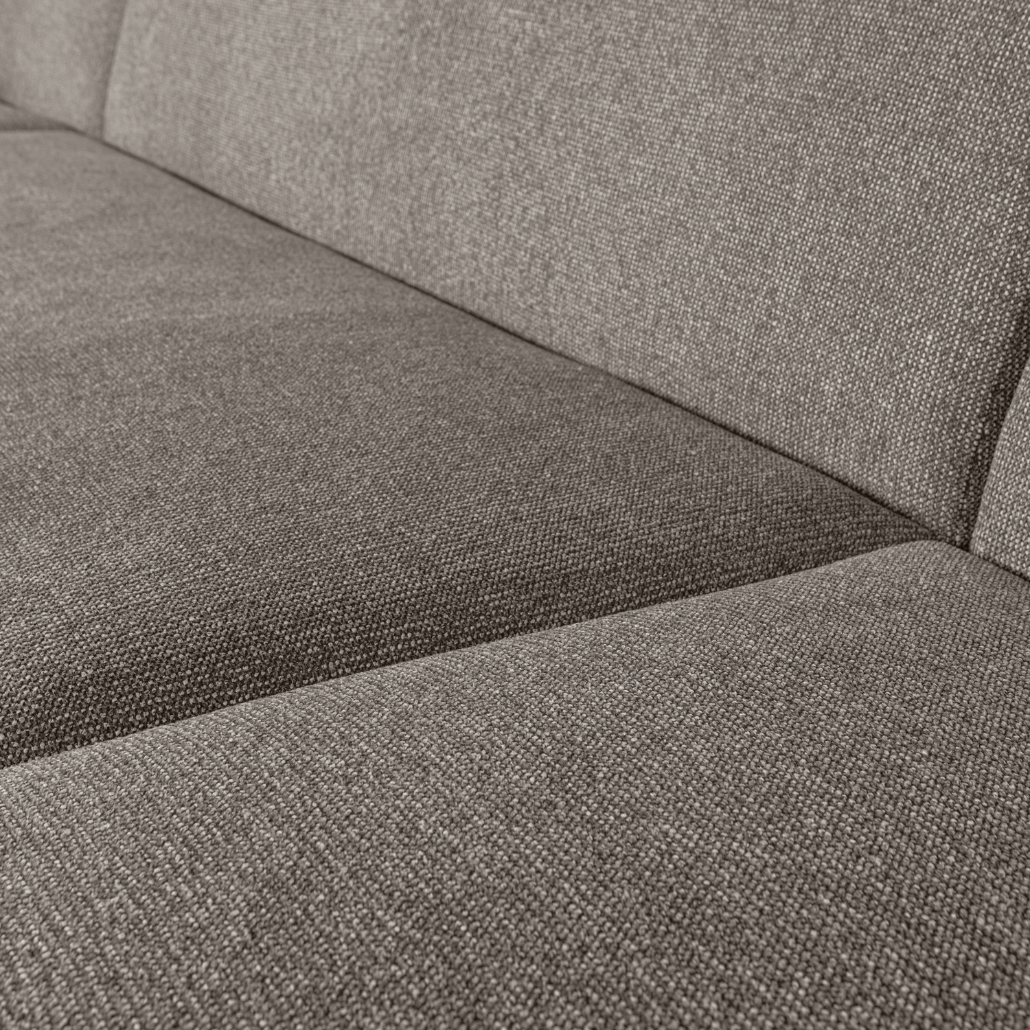 SLOPING U-SHAPE SOFA GRAU MELANGE