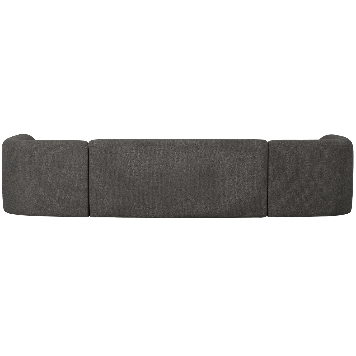 SLOPING U-SHAPE SOFA GRAU/SCHWARZ MELANGE