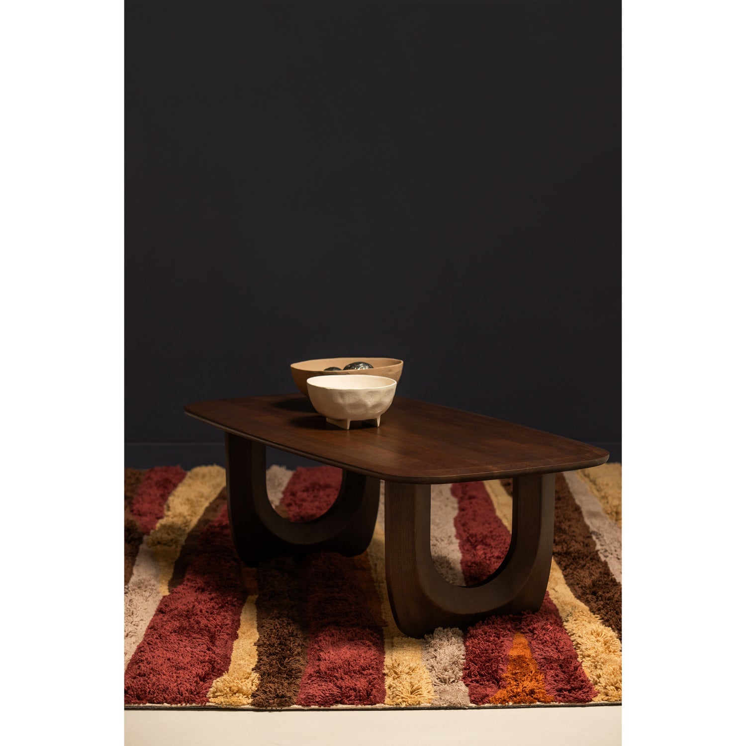 FREQUENT COUCHTISCH MANGO HOLZ WALNUSS 120x60CM