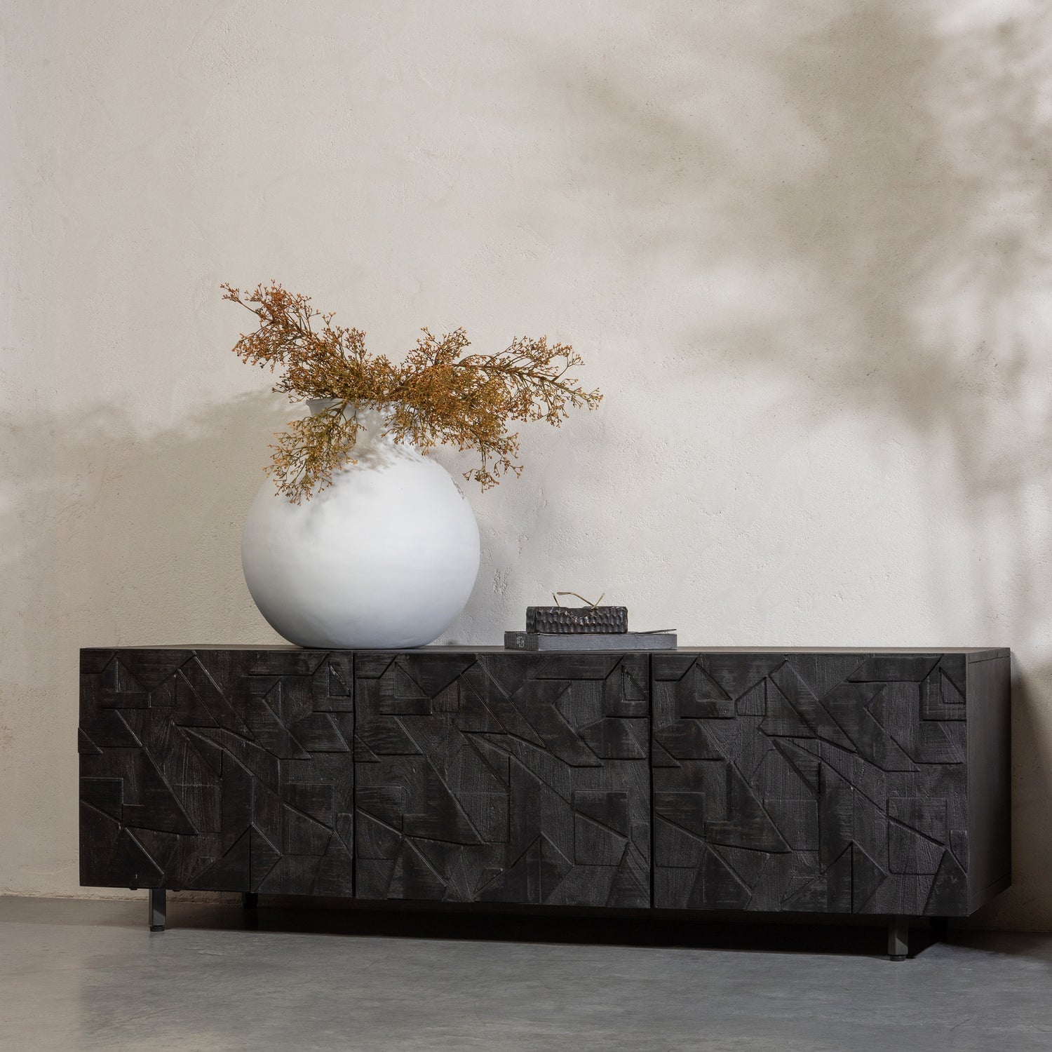 COUNTER TV-MOBEL MANGO HOLZ SCHWARZ