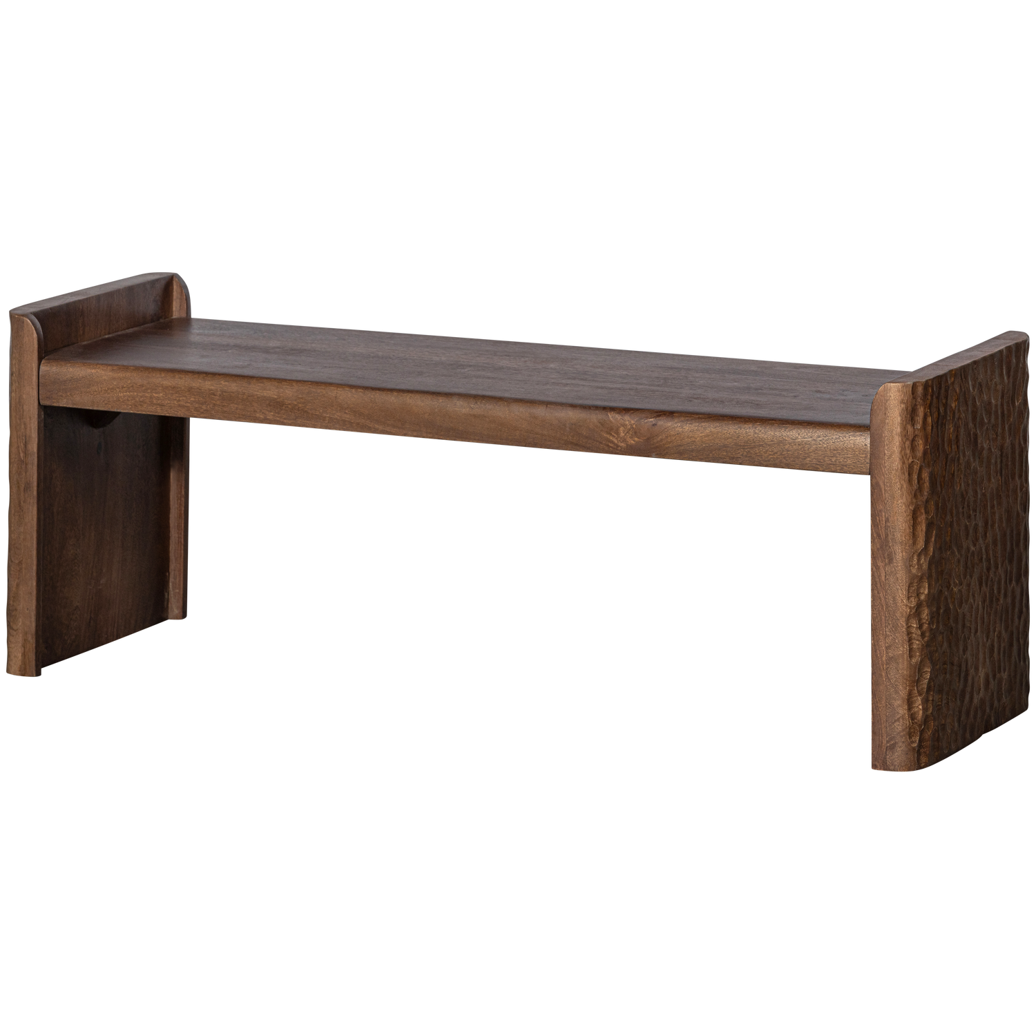 PROP BANK MIT BEARBEITETEN HOLZBEIN WARMBRAUN
