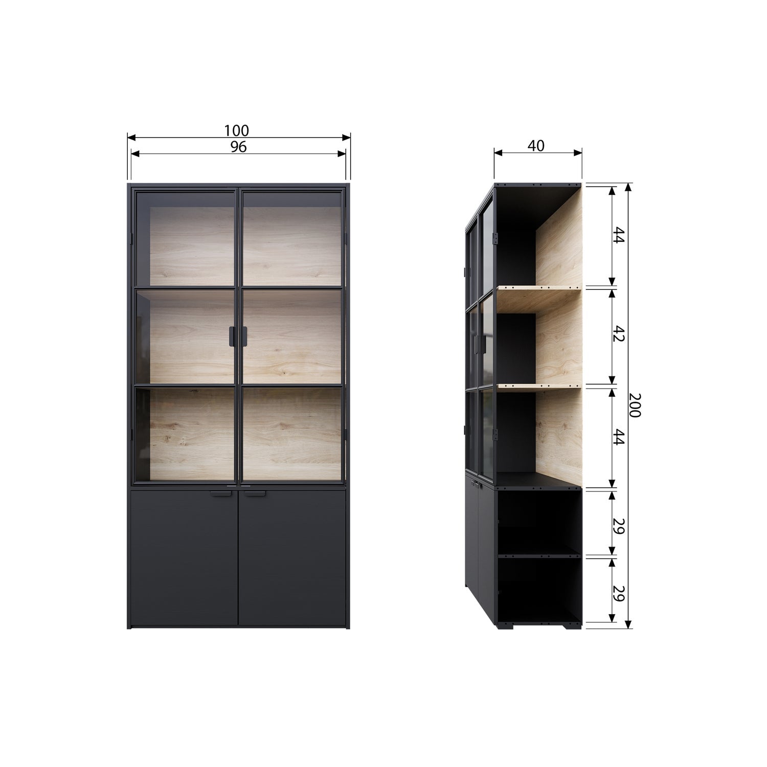 SIVAN DISPLAY SCHRANK SCHWARZ [fsc]