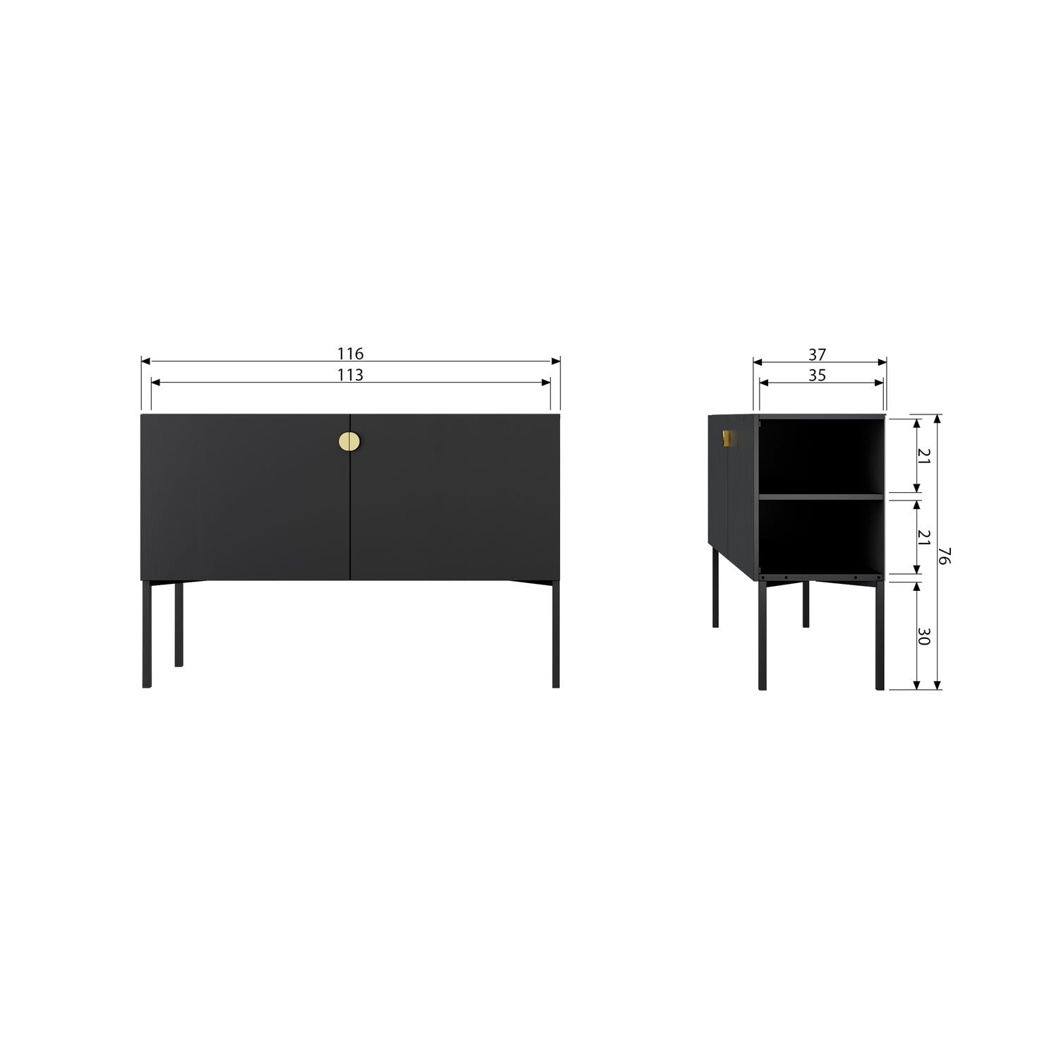 HERO BEISTELLTISCH HOLZ/METALL SCHWARZ [fsc]