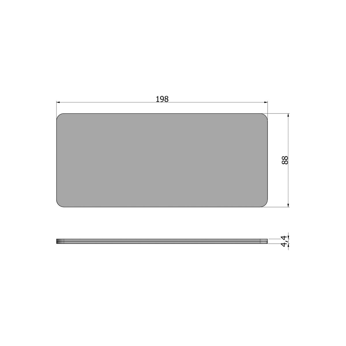TABLO TISCHPLATTE EICHE NATURE CURVED 200X90 [fsc]