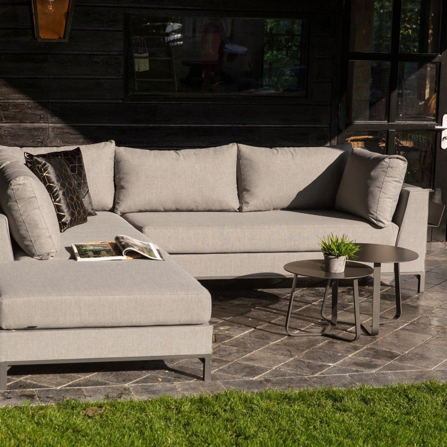 SICILIE GARTEN LOUNGESET LINKS TAUPE