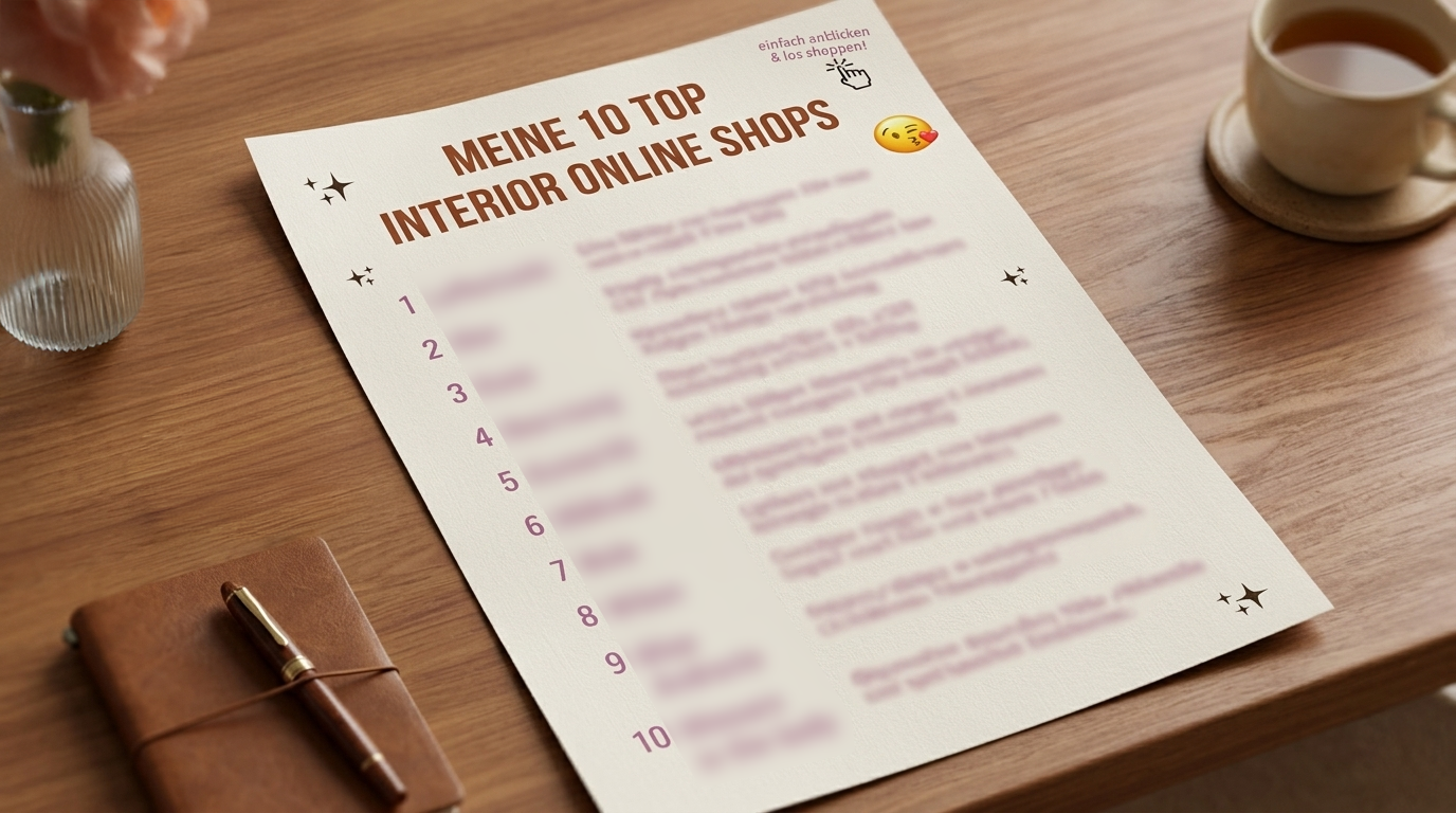 FREEBIE - Meine Top 10 Interior Online Shops