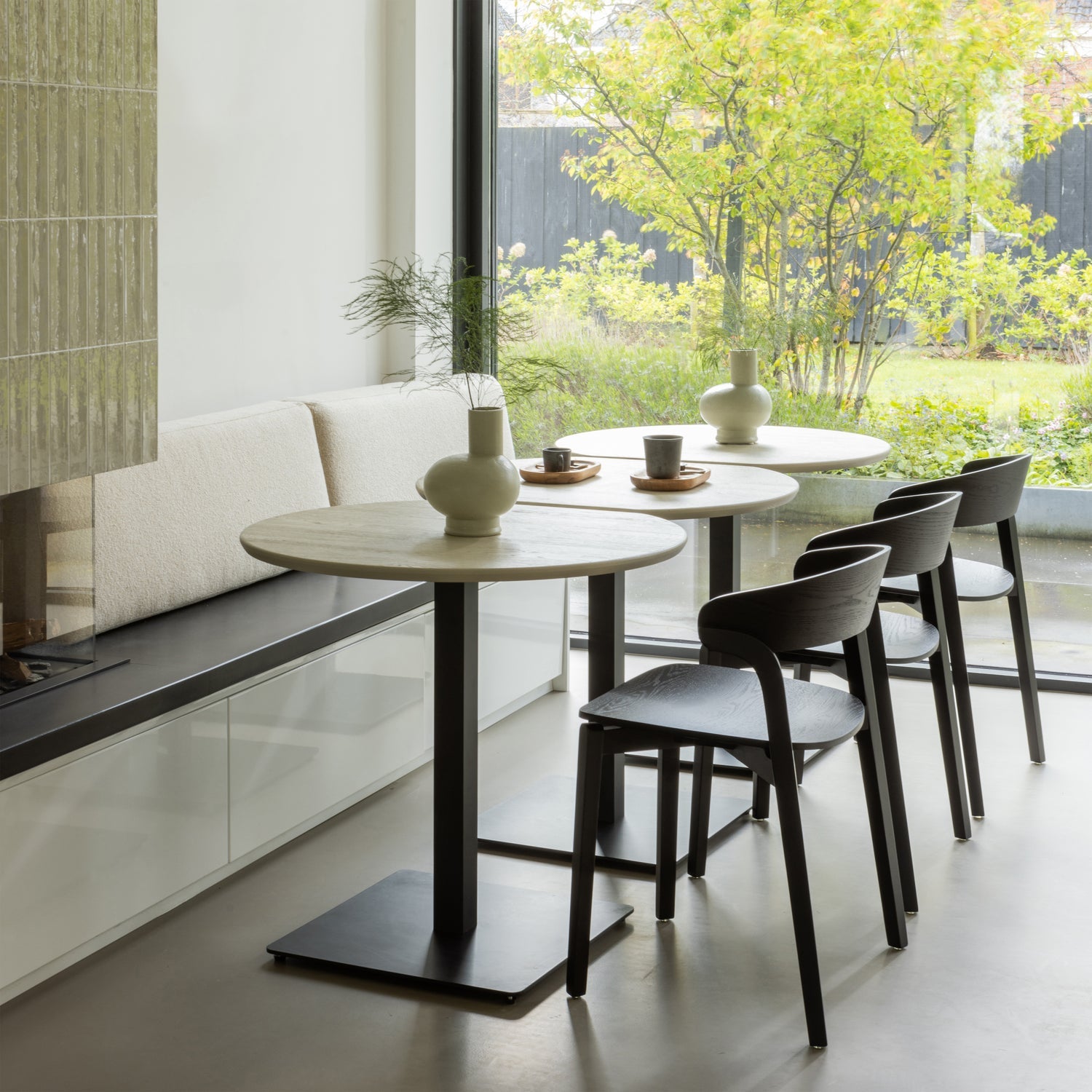 BISTRO FUSS AUS VIERKANTROHR METALL GESTELL SCHWARZ 72x50x50