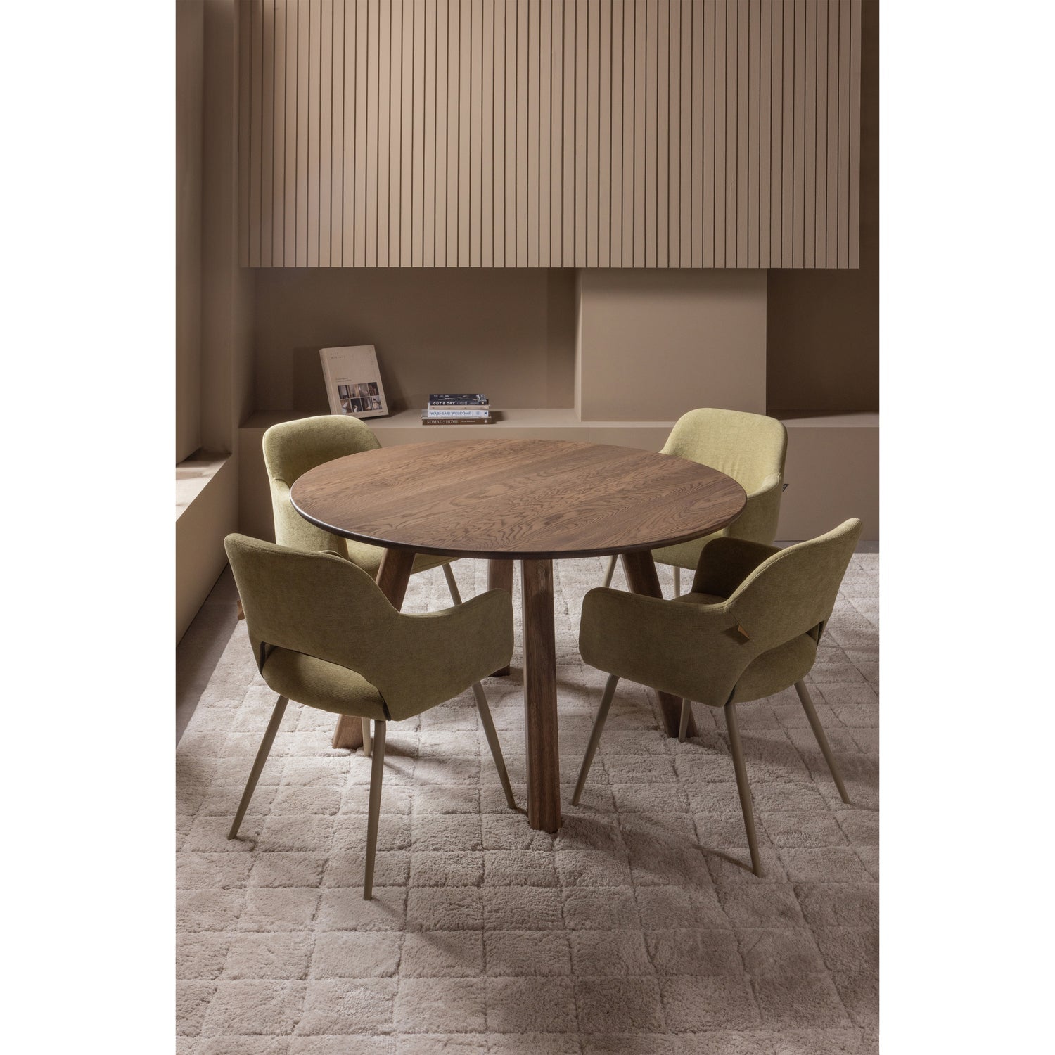 2ER SET - HAARLEM 4-POSITION FUSSE EICHE CASHMERE BROWN[fsc]