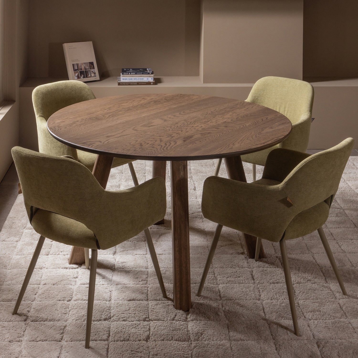 2ER SET - HAARLEM 4-POSITION FUSSE EICHE CASHMERE BROWN[fsc]
