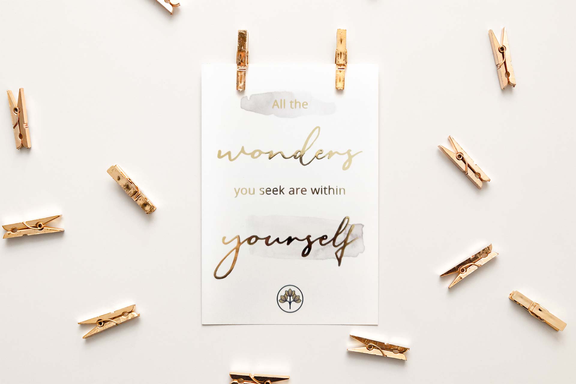 Postkarte DIN A6 mit Goldfolie 'All the wonders' Accessoires ALLES GOLD WAS GLÄNZT 