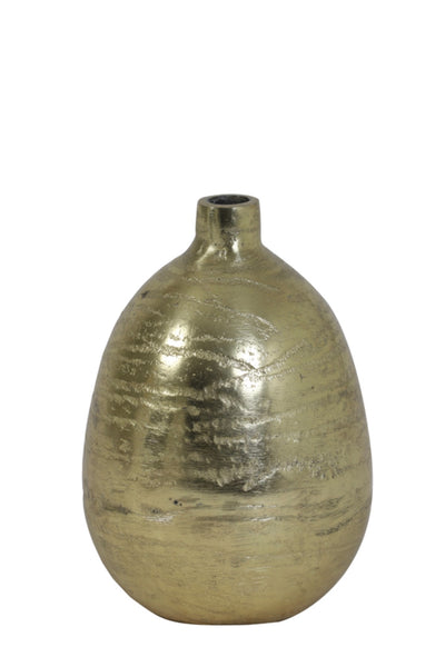 Vase MOLZA aus Metall in Gold Ø13x17 cm