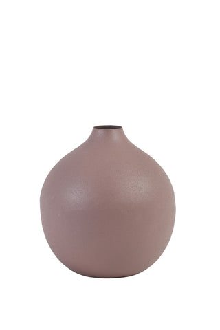 Metall Vase RAYAT in matt Rosa Ø11x13 cm