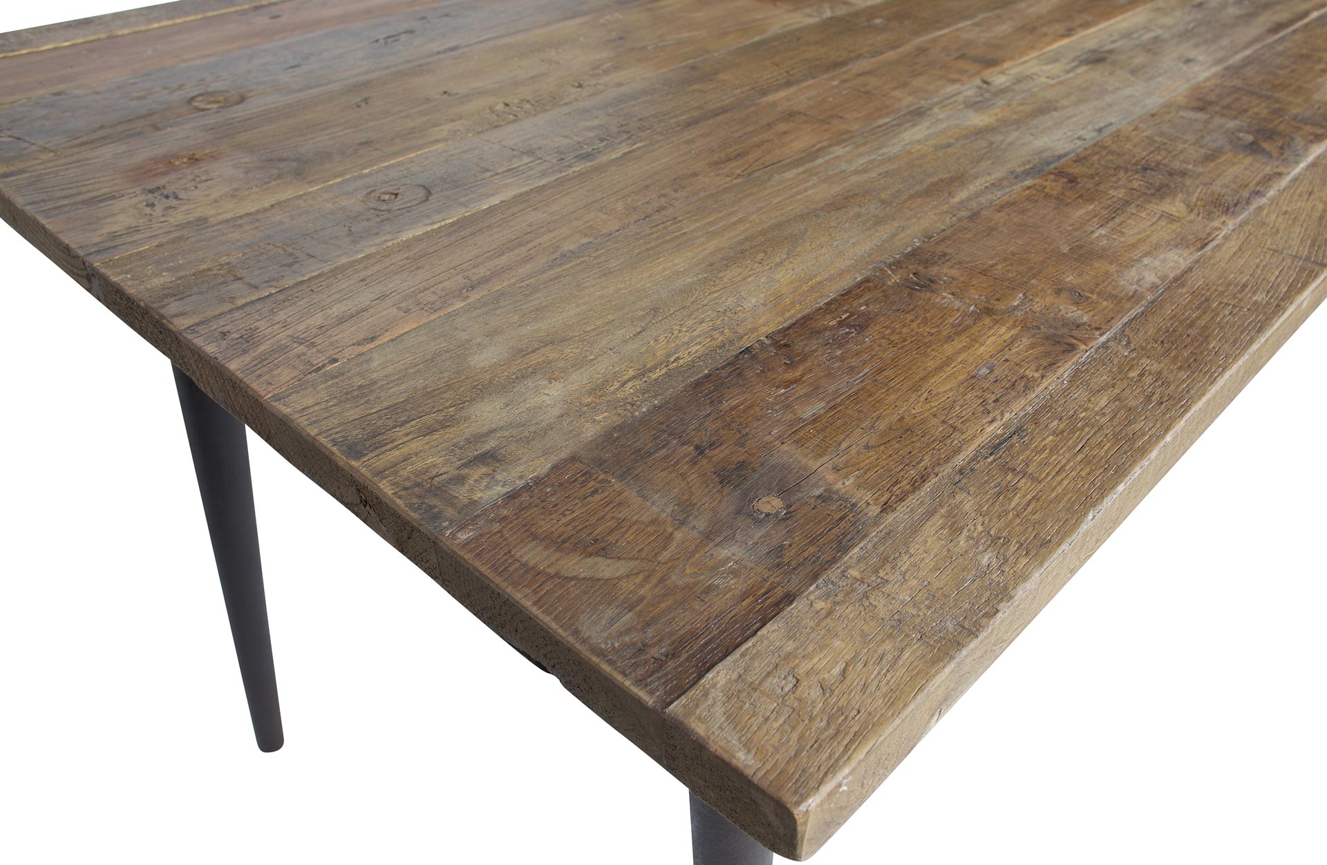 Echtholz Esstisch GUILD 220x90 aus recycletem Ulmenholz