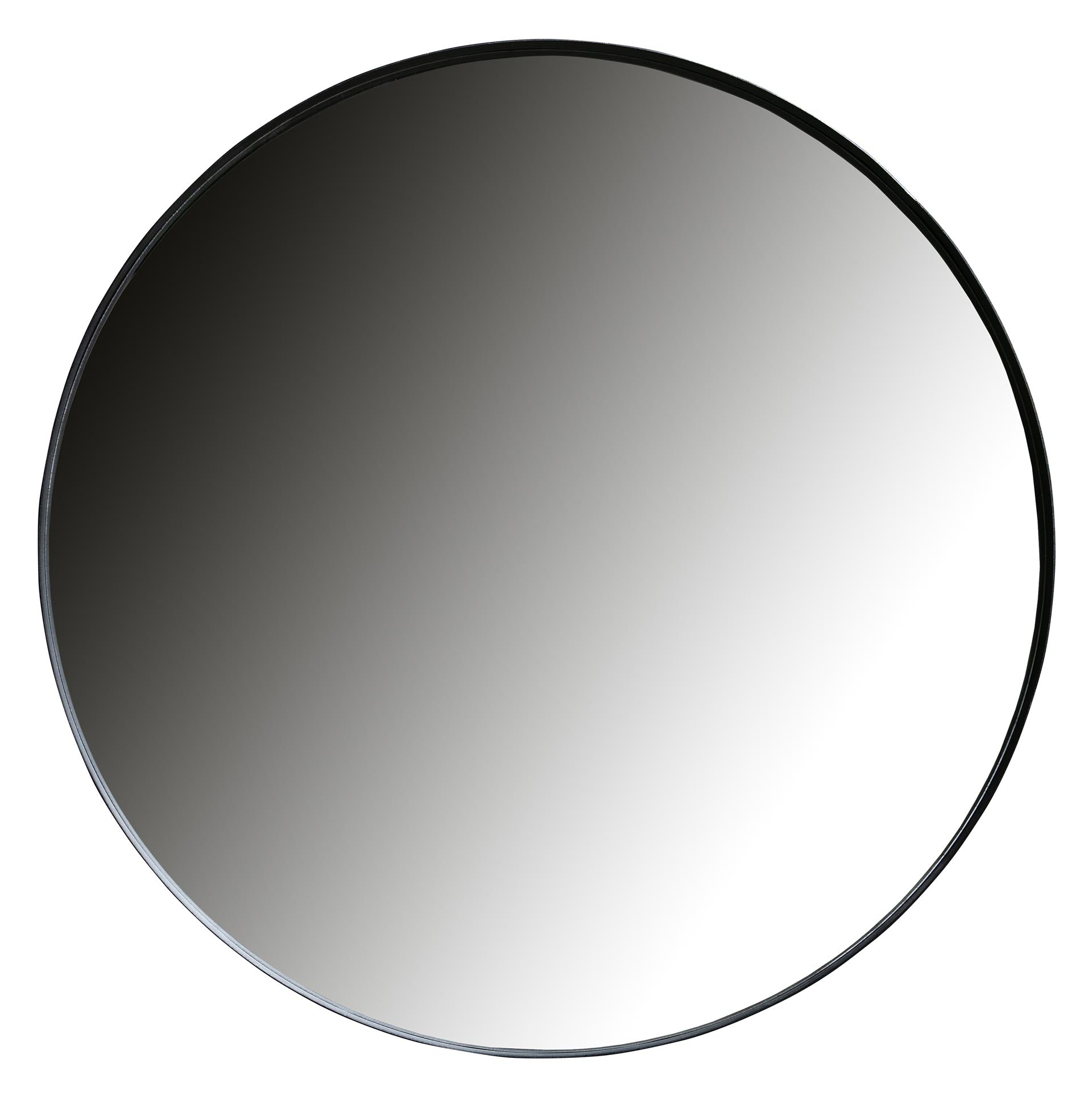 Runder Spiegel DOUTZEN aus Metall Schwarz ø115cm