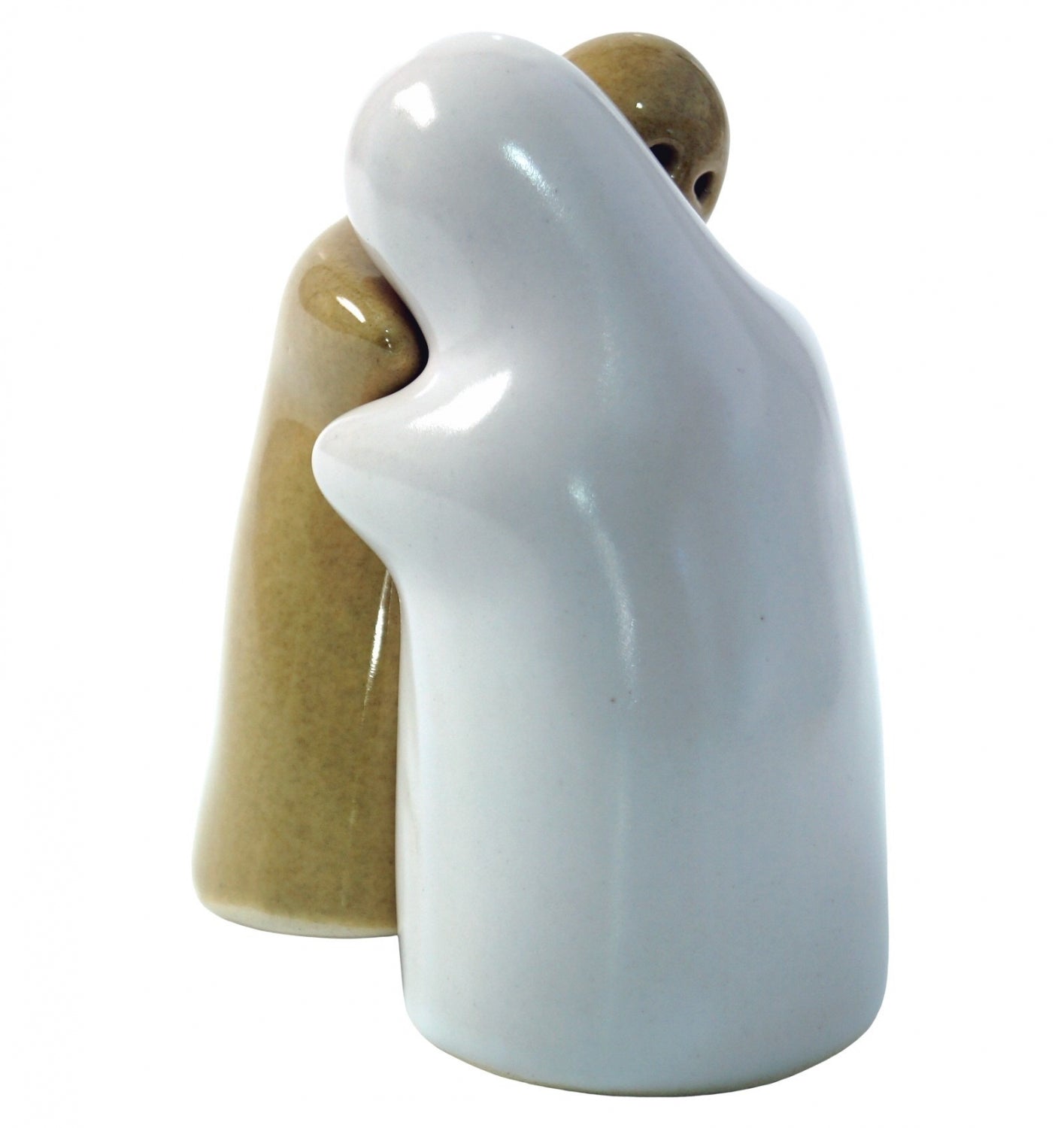 Süßer Salz- und Pfefferstreuer HUG, Keramik, Grün Weiß